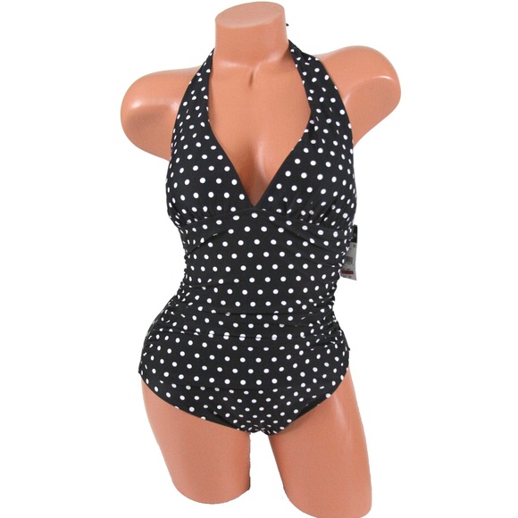 ralph lauren polka dot swimsuit